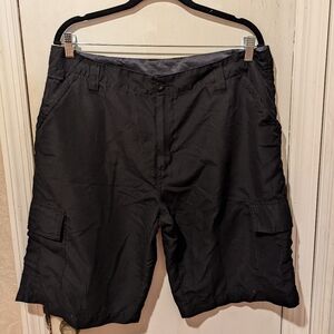 Burnside Men's black 12" shorts, size 36